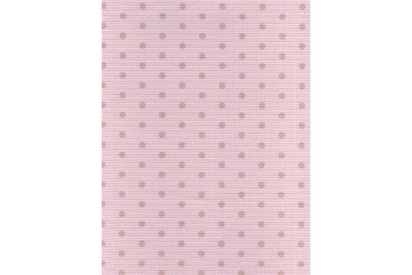 Design Aida Zuschnitt 14ct Punkte / rosa ca. 30 x 40cm