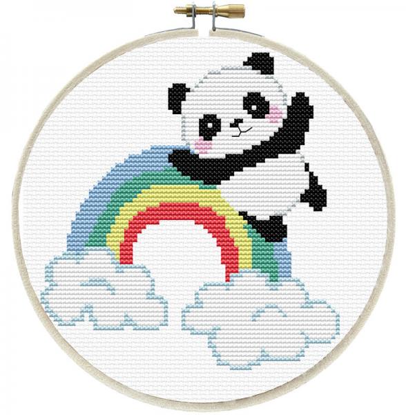 Needleart World vorgezeichnete Stickpackung Rainbow Panda