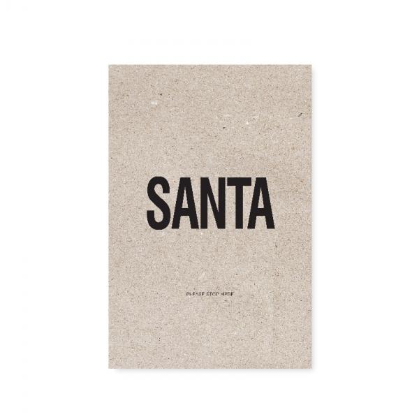 Tafelgut Postkarte - Santa please stop here