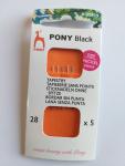 Pony Black Sticknadeln Nr. 28 ohne Spitze weißes Öhr ohne Nickelbeschichtung