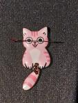 Needleminder Katze mit Hängeschwanz rosa