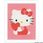 Vervaco Stickpackung für Kinder Disney Hello Kitty mit Herz