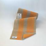 V & H Leinenband getreift natur - orange 20cm