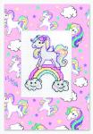 Luca-S Stickpackung Karte Unicorn Rainbow