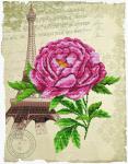 Needleart World vorgezeichnete Stickpackung Romantic Rose